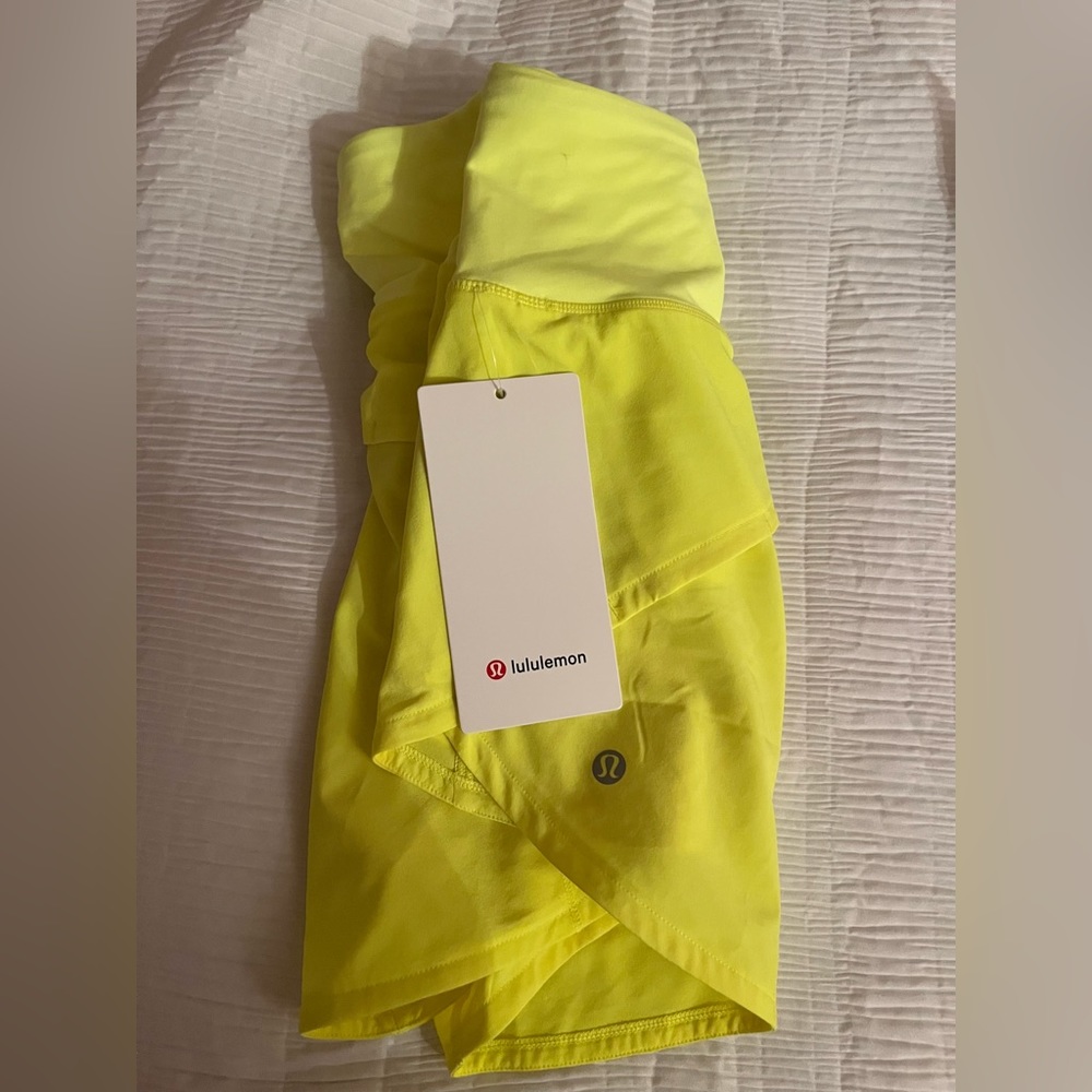Lululemon Neon Yellow Running Shorts